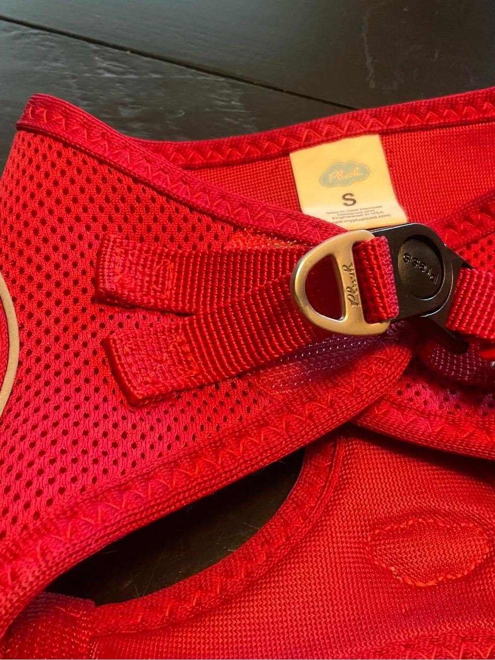 PLUSH Red Breathable Mesh Small Pet Harness